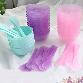 Combo 50 bộ chén pha mặt nạ (50 chén đục,  50 que đục)