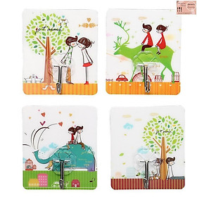 Móc dán tường hình 3d siêu đẹp, chịu lực treo đồ đa năng họa tiết 3D siêu dính