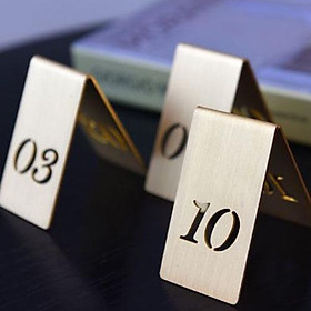 Mua Bảng số/ bảng chỉ dẫn số bàn bằng inox 304 để bàn nhà hàng  cafe cao cấp