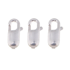 3 Pieces 925 Sterling Silver Lobster Clasps Lobster Claw Clasp Jewelry Making Findings Fasteners 8mm 10mm