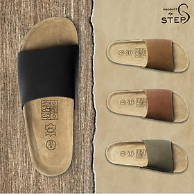 Dép đế trấu Unisex Da Quai bản ngang