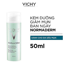 Kem Dưỡng Vichy Giúp Giảm Mụn Bóng Dầu Và Dưỡng Ẩm Normaderm Anti-Blemish Care 24h 50ml