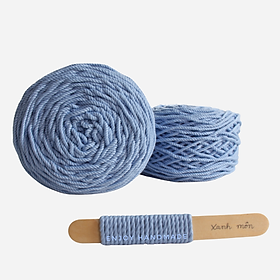 Mua Dây thừng macrame cotton MÀU XANH MÔN 3 xoắn  3mm / 5mm  0.5kg