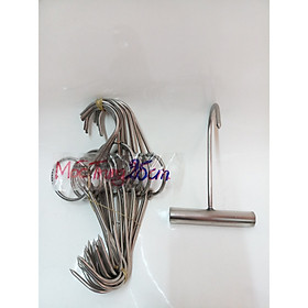 Mua COMBO 10 MÓC QUAY THỊT  INOX 4LY +1 MÓC CÁN CẦM INOX