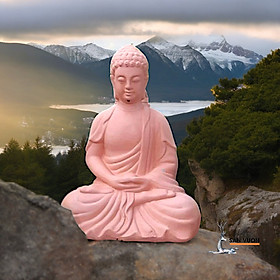 Tượng Gốm Đất Nung (terracotta) Hình PHẬT NGỒI (1 tượng D30 x H40cm) - Tượng Decor