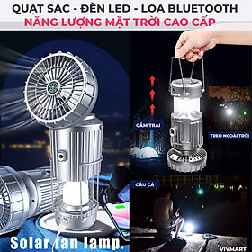 Quạt Gió, Đèn Led, Loa Bluetooth Năng Lượng Mặt Trời Cao Cấp