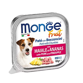 Thức ăn cho chó MONGE Pate’ and Chunkies with Pork and Pineapple (MS : 325C)