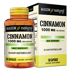 Viên Uống Hỗ Trợ Chuyển Hoá Đường Mason Natural Cinnamon 100 V