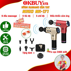Súng massage cầm tay Nhật Bản Nikio NK-171 - 5 chế độ, 6 tốc độ mát xa
