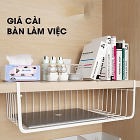 Mua Kệ Sắt Treo Gầm Bàn Đa Năng Đựng Sách  Đựng Đồ Cá Nhân Màu Trắng Đen