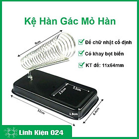 Kệ hàn gác mỏ hàn lò xo đế vuông 110mmx63mm kèm ốc cố định giá đỡ trên bàn