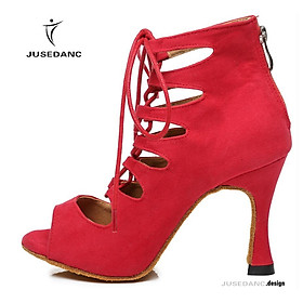 Phòng khiêu vũ Giày Khiêu Vũ Nữ Nhảy Latin Giày Salsa Giày Bachata Tango Giày Nữ Jazz Giày Khiêu Vũ Color: Black heel 7.5cm Shoe Size: 3.5