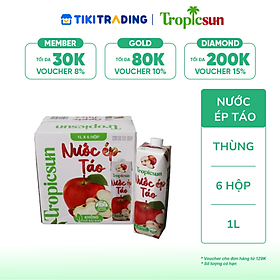 Thùng 6 hộp Nước ép táo Tropicsun x 1L