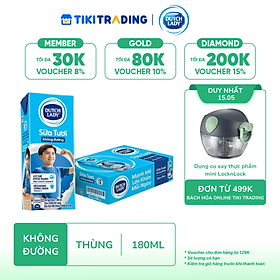 Thùng 48 Hộp Sữa Tươi Tiệt Trùng Dutch Lady Cô Gái Hà Lan Không Đường (48X180ml)