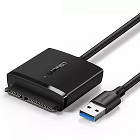 Mua Ugreen UG26013CM257TK Màu Đen Cáp chuyển USB 3.0 sang Sata 2.5 - 3.5 inch hổ trợ nguồn 12V2A chuẩn cắm EU 60561EU - HÀNG CHÍNH HÃNG