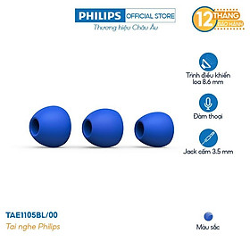 Tai nghe nhét tai Philips TAE1105PK/00 Màu hồng- Chính hãng phân phối