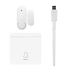 Mua Bộ Chuông Cửa - Bộ Báo Động Thông Minh Smart Home C1 - Gồm Chuông Cửa  Cảm Biến Cửa  Râu WIFI - Kết Nối Trực Tiếp Với Camera CareCam Qua Cổng USB - Hàng Nhập Khẩu