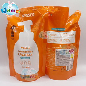 Bộ 2 Gói Nước Rửa Bình Sữa Wesser (500ml x 2)