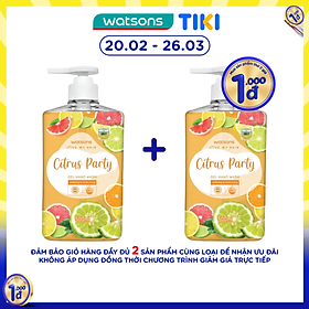 Gel Rửa Tay Watsons Love My Skin Citrus Party Gel Hand Wash 500ml
