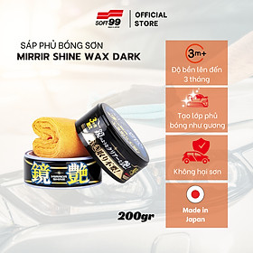 Sáp Phủ Tạo Độ Sáng Cho Sơn Xe Màu Tối Mirror Shine Wax Soft99 VC-ADR-01 (200g)