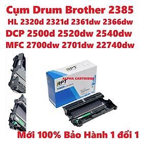 Cụm trống (Drum) Brother DR-2385 - Dùng cho các dòng máy in Brother HL(L2321D;L2361DN;L2366DW); MFC(L2520D;L2701D;L2701DW) Hàng chính hãng Alpha Cartridge