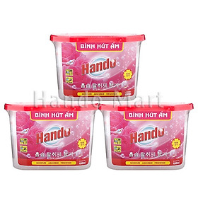 Combo 3 Hộp Hút Ẩm HANDO Khử Mùi Nấm Mốc Hương Hoa Hồng 450ml