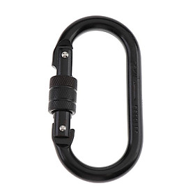 25KN Oval Steel Climbing Screw Lock Carabiner For Rock Tree Climbing Rappelling Rescue Equipment