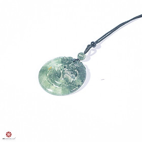 Mặt dây chuyền Thanh Long Chalcedony - Mã Não Rêu tự nhiên 100% đem lại may mắn, quyền uy - VietGemstones 