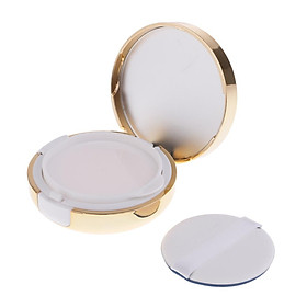 15g 0.5oz Empty Luxurious Edge Make-up Powder Container - Air Cushion Puff Case with Sponge Powder Puff and Sifter, Foundation BB Cream Box Case Portable