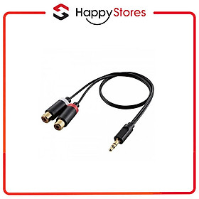 Cáp AV Chuyển 2xRCA - 3.5φ 0.3m Elecom DH-MWRFN03 - Hàng chính hãng