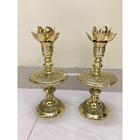 Mua Cặp Chân Nến đồng cao 38cm chất liệu bằng đồng vàng nguyên chất