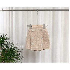 Chân váy dạ xếp li bé gái