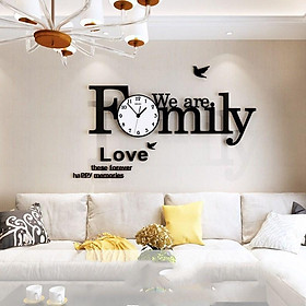 Đồng hồ treo tường hiện đại CL013 - We are family - 30cm x 85cm