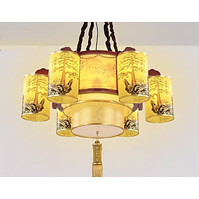 Mua Đèn chùm gỗ treo phòng thờ  nhà thờ họ  nhà gỗ  nhà cổ...