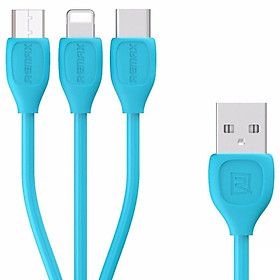 Mua Cáp Sạc Đa Năng 3 Đầu ( IPhone  IPad ) Remax - 050th + Tặng Kèm Ghế Đỡ Điện Thoại Chữ O - Hàng Chính Hãng