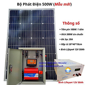 Mua Bộ phát điện NLMT 500W( Mẫu mới)