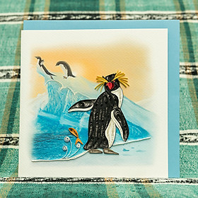 Thiệp Giấy Xoắn Chủ Đề Chim - Chim Cánh Cụt - CNA1511