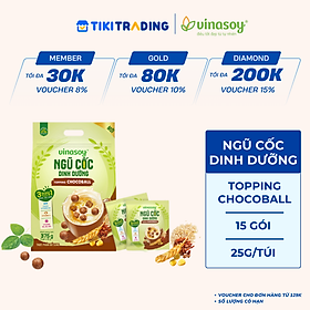 Túi ngũ cốc dinh dưỡng Vinasoy - Topping Chocoball (15 gói x 25g)