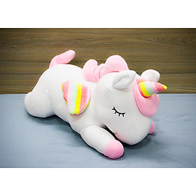 Thú nhồi bông Ngựa Một Sừng Unicorn nằm size 55cm BA00098