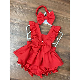 Bộ quần áo bé gái váy cánh tiên đỏ chất liệu lụa 8-23kg Angel Baby Thời Trang Thiết Kế