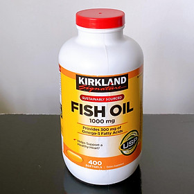  Dầu Cá Omega 3 Kirkland Signature Fish Oil 1000mg - 400 Viên (Mẫu Mới)