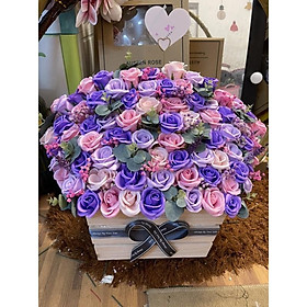 Mua Lẵng hoa 75bông Khai trương  sự kiện  sinh nhật. KT 50x50cm. Bền Vĩnh cửu