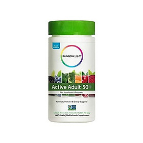 Rainbow Light Active Adult 50+, Once-Daily Multivitamin - 90 Tablets (Packaging May Vary)