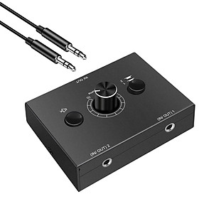 3.5mm Stereo Audio Switcher 1  2 in 1 Out Selector for Game Consoles