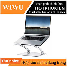 Hình ảnh Giá đỡ tản nhiệt cho Macbook Laptop hiệu Wiwu S700 Adjustable Laptop Stand (Laptop 9 inch đến 17 inch giúp tản nhiệt, chất liệu nhôm nguyên khối, thiết kế công thái học chống mỏi cổ khi làm việc) - hàng nhập khẩu