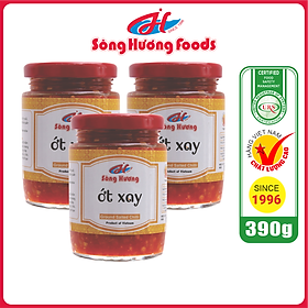 3 Hũ Ớt Tươi Xay Sông Hương Foods Hũ 390g