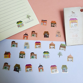 Nơi bán Bộ 48 Sticker Hình Dán Mini Ngôi Nhà Hồng - Giá Từ -1đ