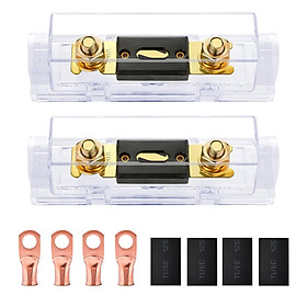 ANL Fuse With Fuses Holders Transparent Cover 50A