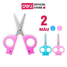 Kéo Thủ Công Học Sinh 128Mm Deli ,Hồng/Xanh - 1 Chiếc - E6032