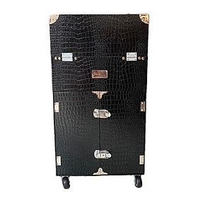 Hình ảnh Cốp vali kéo nhiều ngăn đựng dụng cụ trang điểm, make up, phun xăm, nối mi, mỹ phẩm size 36x22x64 cm 